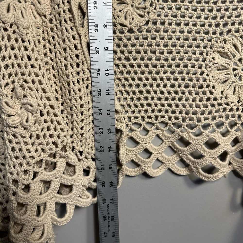 Vintage 90s Y2K Laundry Shelli Segal Sweater Womens Crochet Size S Boho Hippie - Picture 10 of 12